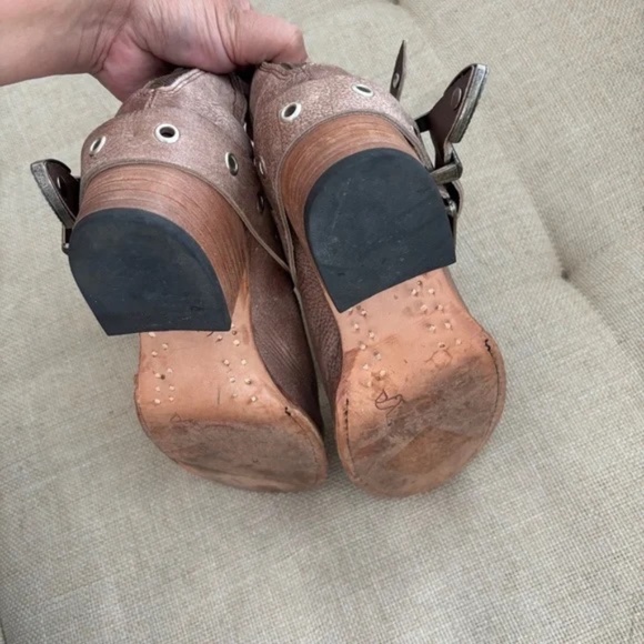 FREEBIRD l Carsen Brown Leather Ankle Bootie Size 7 Western  Freebird by Steven Carsen Belt Buckle Bootie in Brown - US Size 7